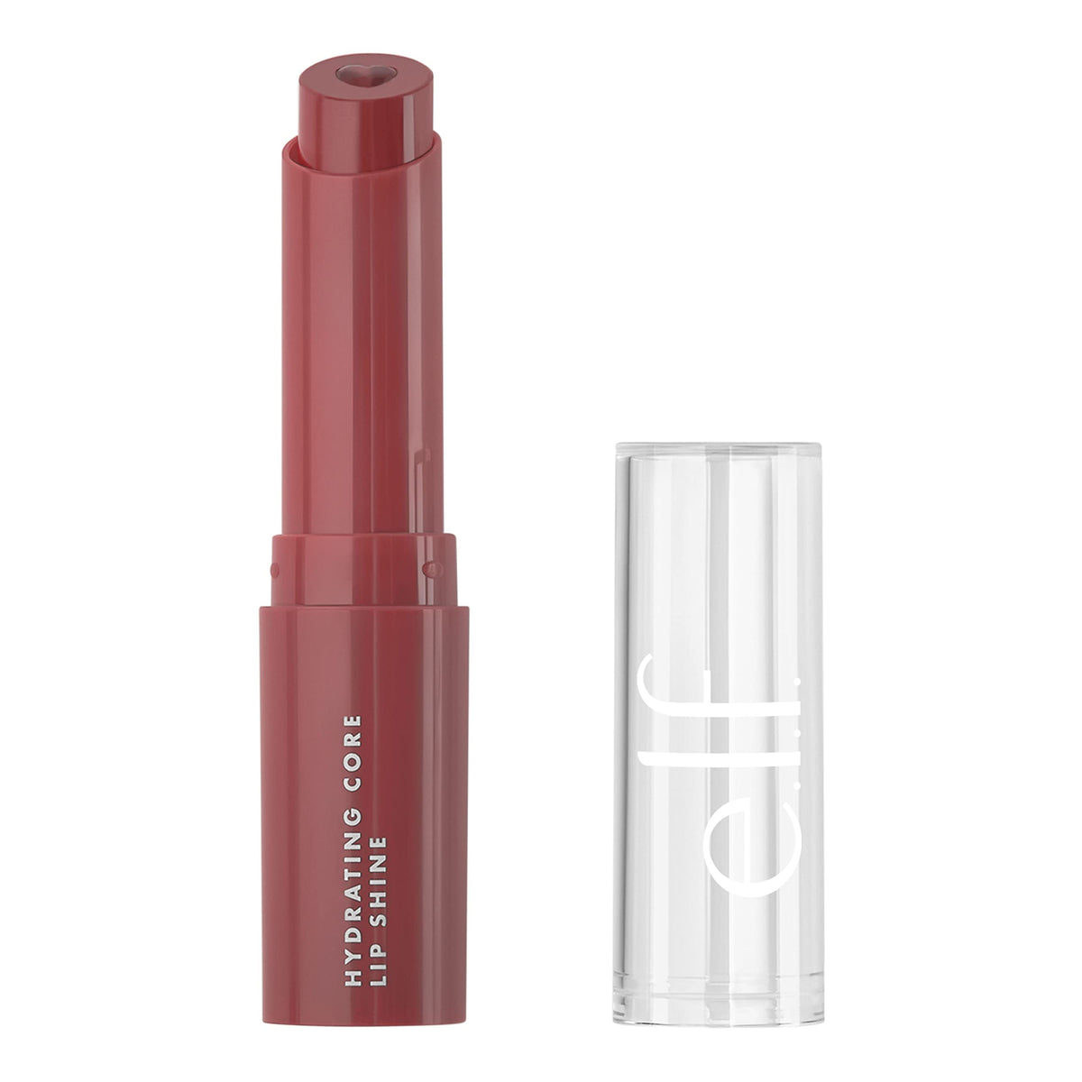 e.l.f. Hydrating Core Lip Shine with Shea Butter & Vitamin E, Tinted Lip Balm for A Smooth, Glossy Finish & Long-Lasting Moisture, Ecstatic Deep Berry