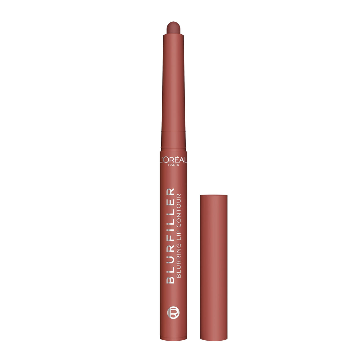 L'Oreal Paris Blurfiller Lip Liner, Lightweight, Buildable, and Sculpting Lip Pencil, Line, Define, and Contour for Fuller-Looking Lips, Brown Caramel, 0.21 oz