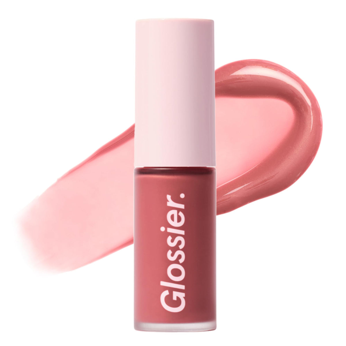 Glossier Lip Glaze Cooling Lip Oil, Chilly Cool Baby Pink