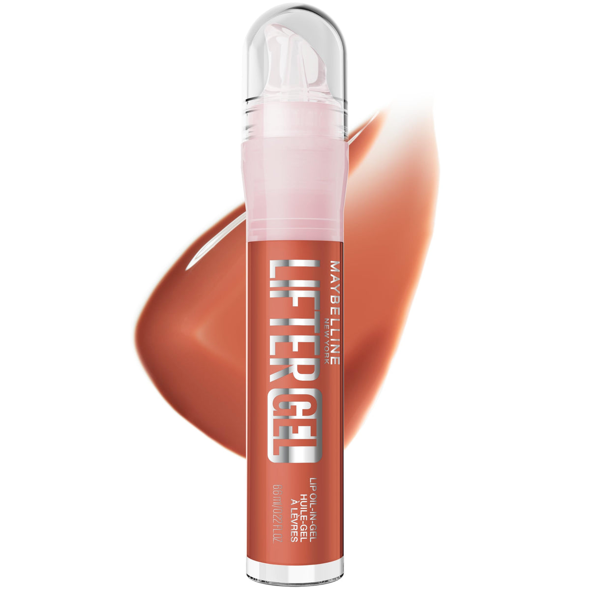 MAYBELLINE Lifter Oil-in-Gel Lip Gloss for Glassy, Bouncy Shine, Hydrating, Tinted Lip Balm and Moisturizer with Hyaluronic Acid and Passionfruit Oil, Mintini (Crystal Clear)