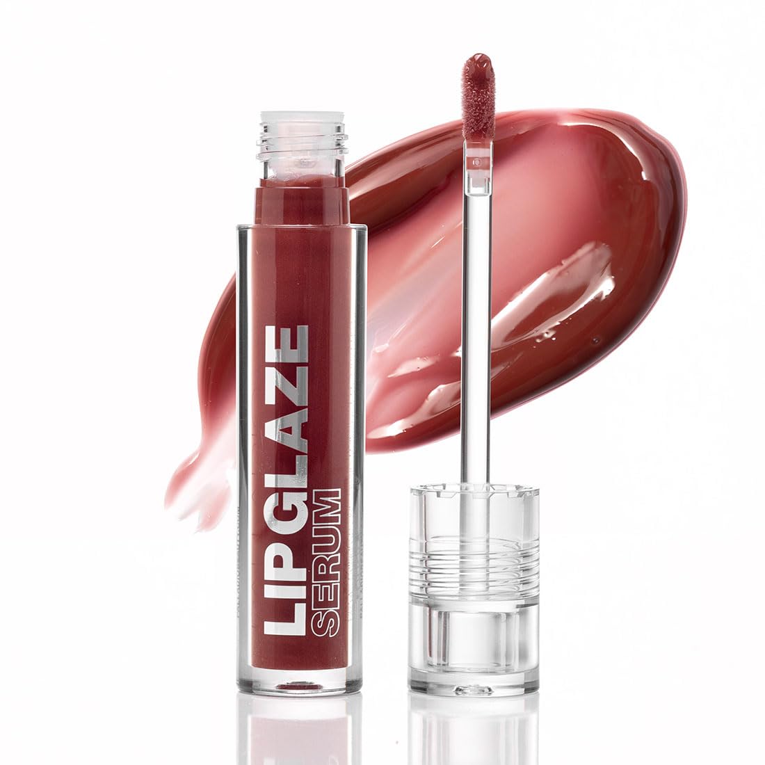 Palladio Lip Glaze Serum, Hydrating Lip Gloss with Peptides & Hyaluronic Acid for Plump, Smooth, and Nourished Lips – Vegan, High-Shine, Non-Sticky Finish (Blush Brulee)