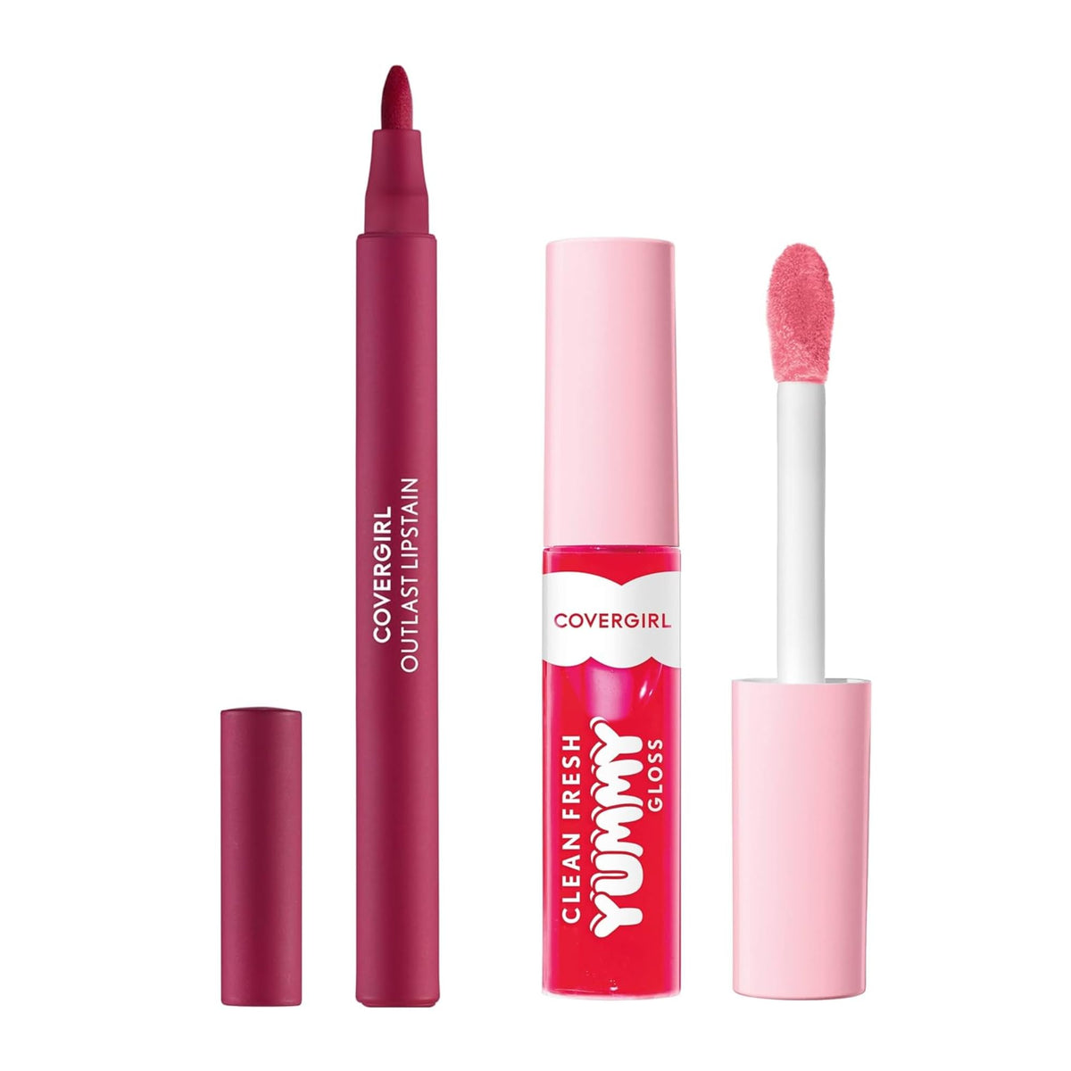 Covergirl Outlast Lipstain, 45 Brazen Raisin, Smooth Application, Precise Pen-Like Tip, Transfer-Proof, Satin Stained Finish, Vegan Formula, 0.06oz