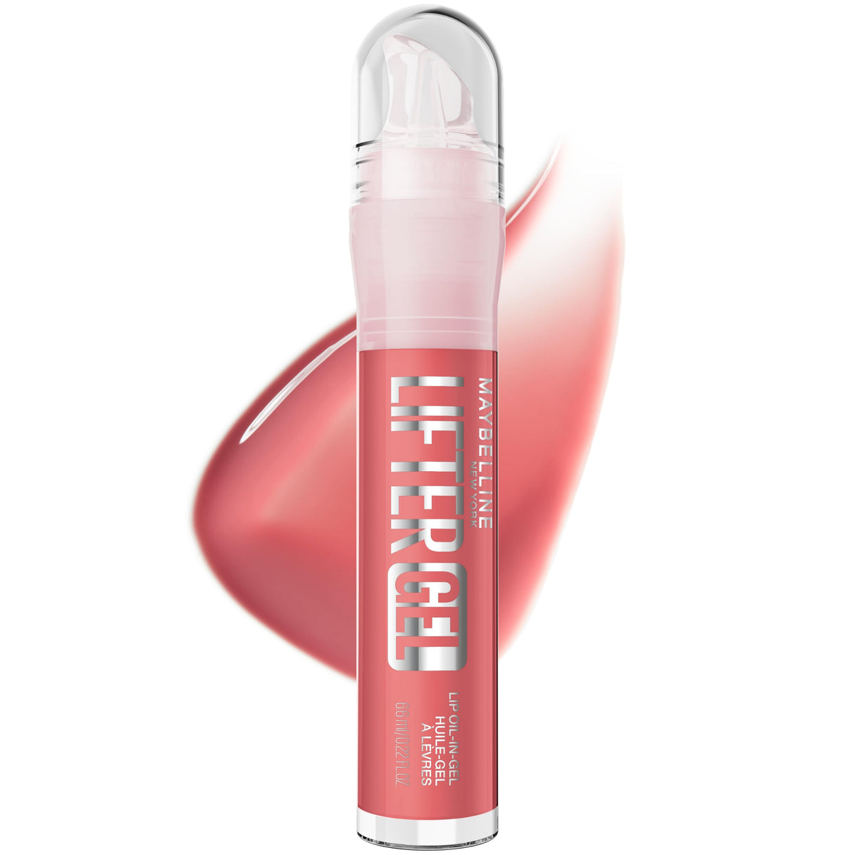 MAYBELLINE Lifter Oil-in-Gel Lip Gloss for Glassy, Bouncy Shine, Hydrating, Tinted Lip Balm and Moisturizer with Hyaluronic Acid and Passionfruit Oil, Mintini (Crystal Clear)