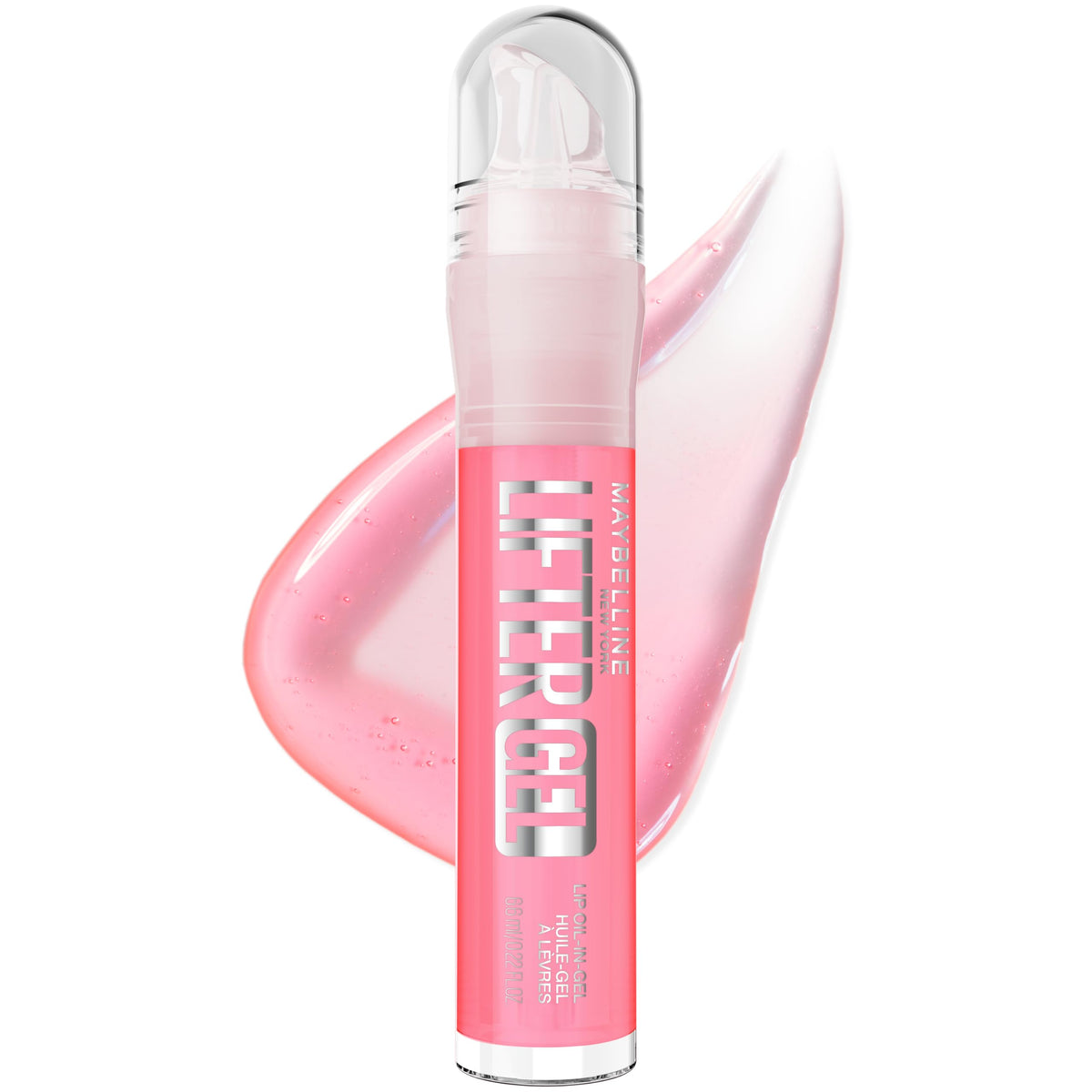 MAYBELLINE Lifter Oil-in-Gel Lip Gloss for Glassy, Bouncy Shine, Hydrating, Tinted Lip Balm and Moisturizer with Hyaluronic Acid and Passionfruit Oil, Mintini (Crystal Clear)