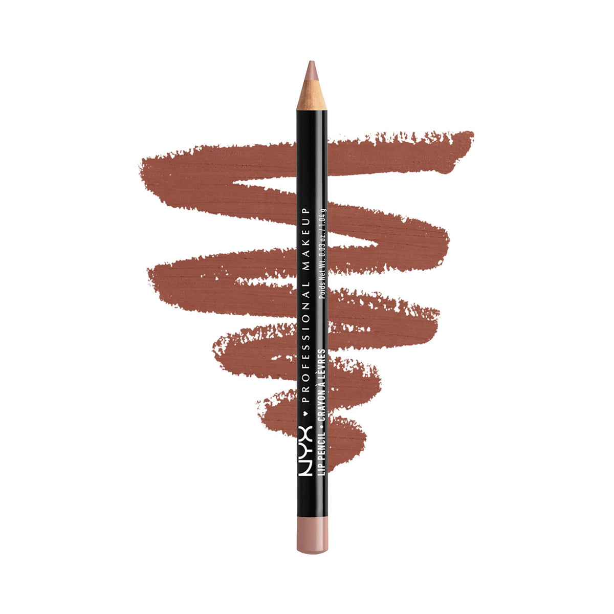 NYX PROFESSIONAL MAKEUP Slim Lip Pencil, Long-Lasting Creamy Lip Liner - Nude Pink