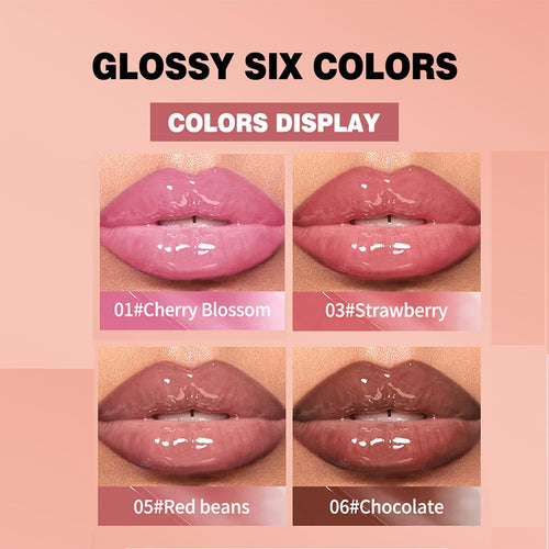 4 Colors Jelly Tinted Lip Serum Gloss Set for Women