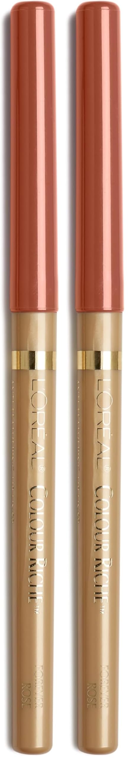 L'Oreal Paris Colour Riche Lip Liner Pencil, Creamy Lip Liner with Omega 3 and Vitamin E, 782 Toffee To Be (Warm Deep Brown)