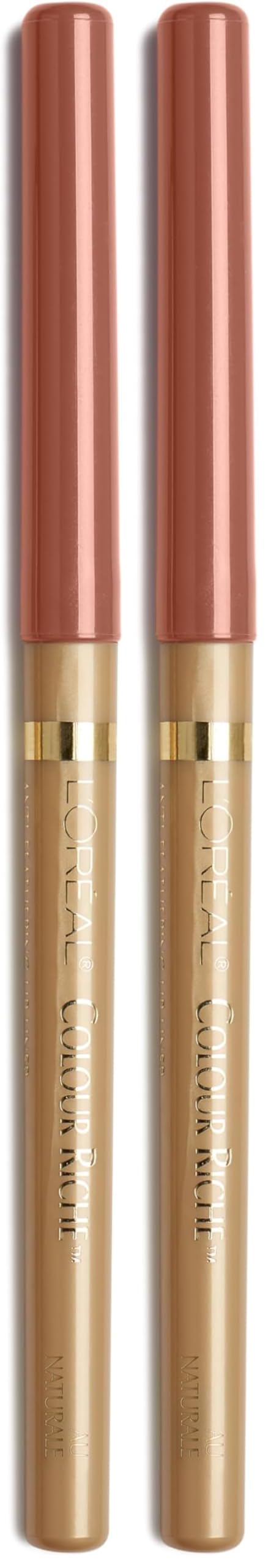 L'Oreal Paris Colour Riche Lip Liner Pencil, Creamy Lip Liner with Omega 3 and Vitamin E, 782 Toffee To Be (Warm Deep Brown)