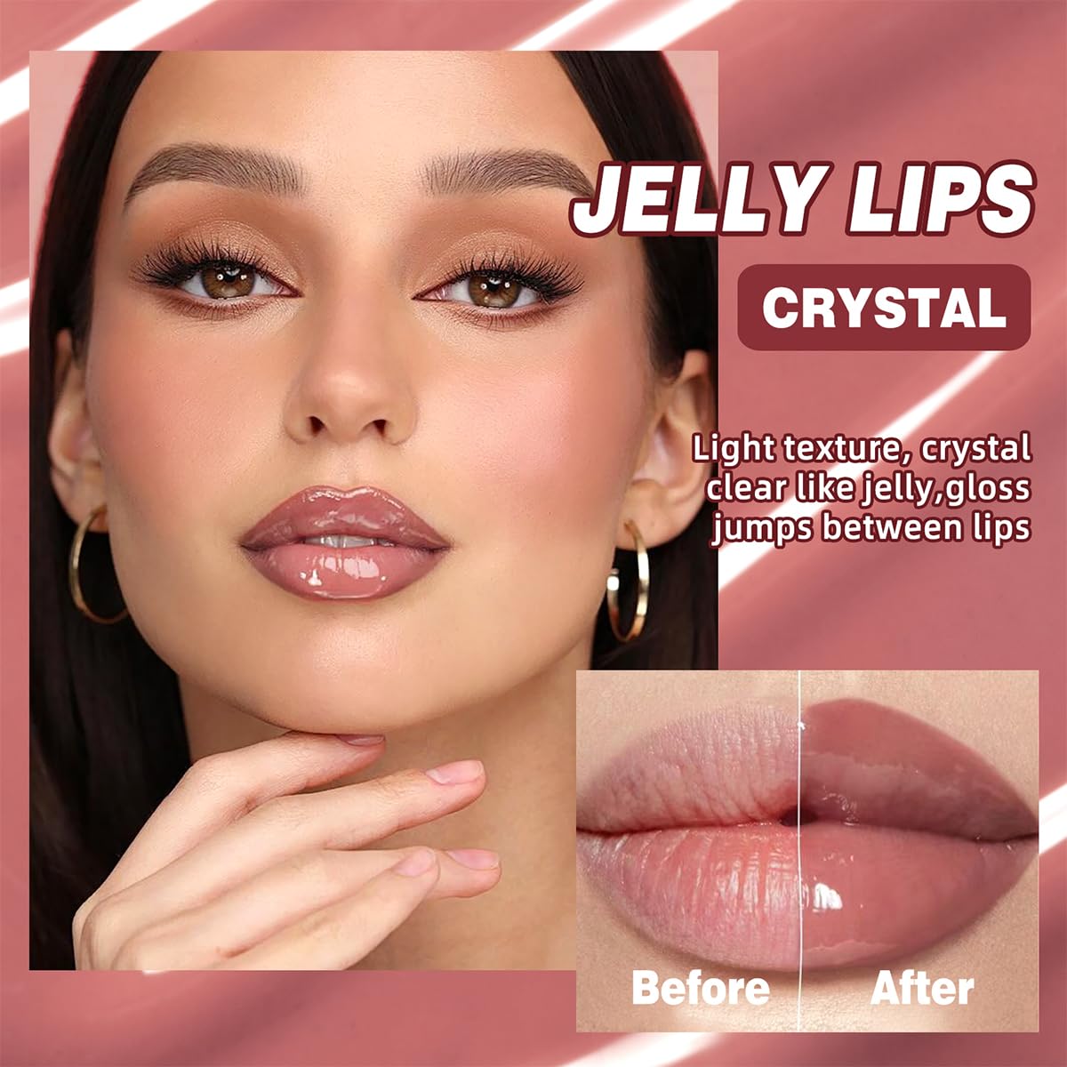 4 Colors Jelly Tinted Lip Serum Gloss Set for Women