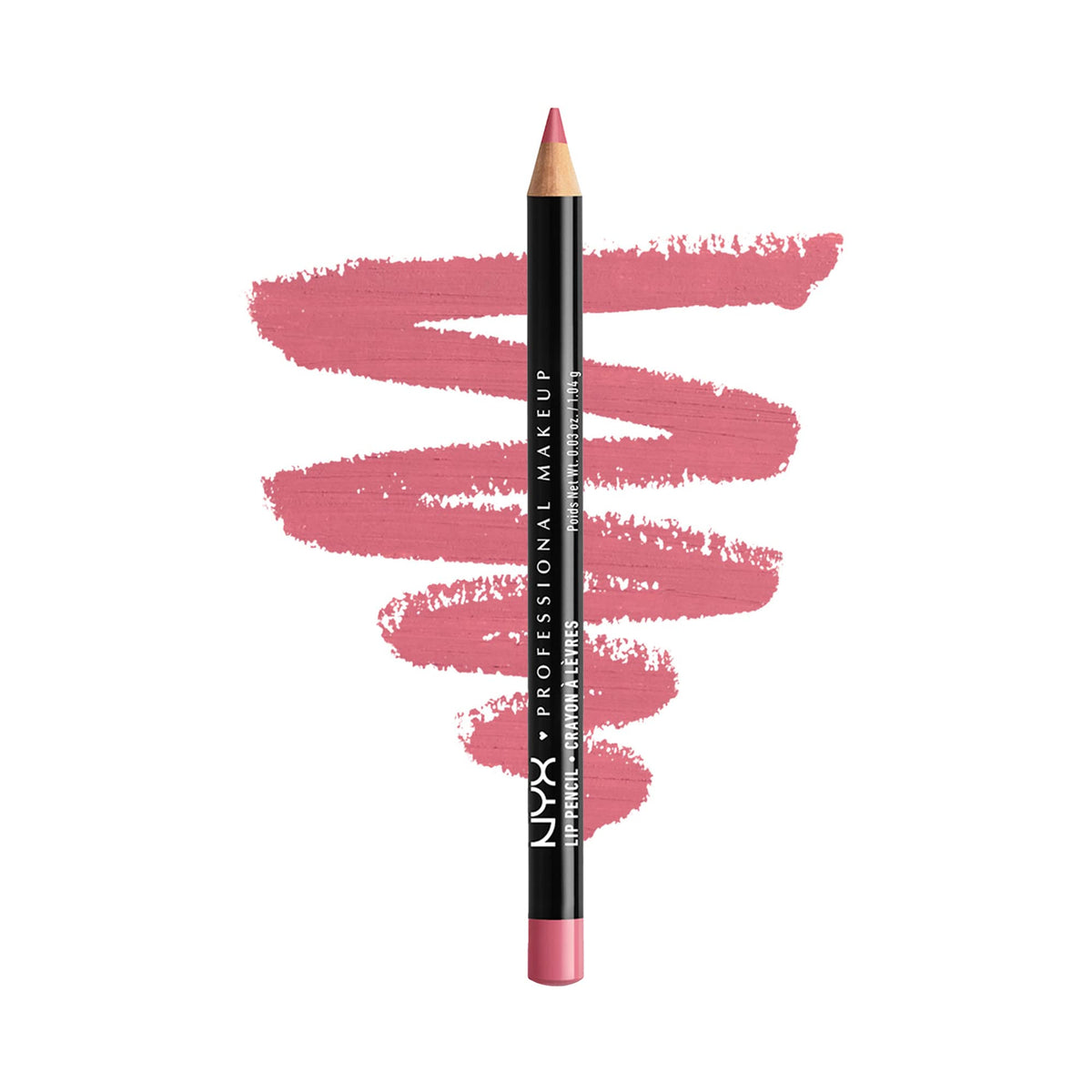 NYX PROFESSIONAL MAKEUP Slim Lip Pencil, Long-Lasting Creamy Lip Liner - Nude Pink