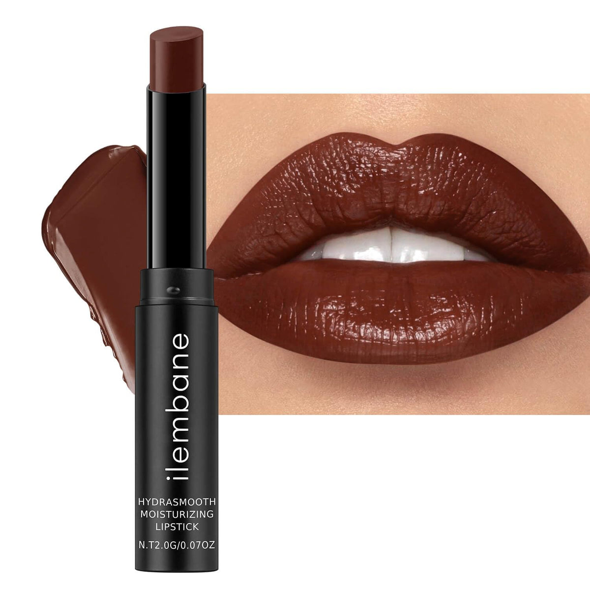 Cocoa Brown Hydrating Lipstick, Glossy Tinted Lip Balm - Cocoa