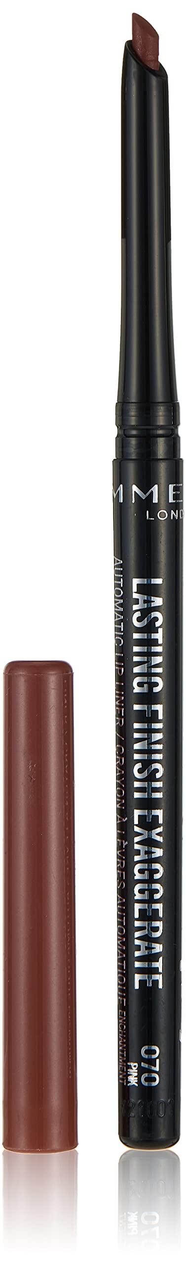 Rimmel Lasting Finish Exaggerate Automatic Lip Liner - Rich, Smooth Formula, Long Lasting - 018 Rose Addiction, .01oz