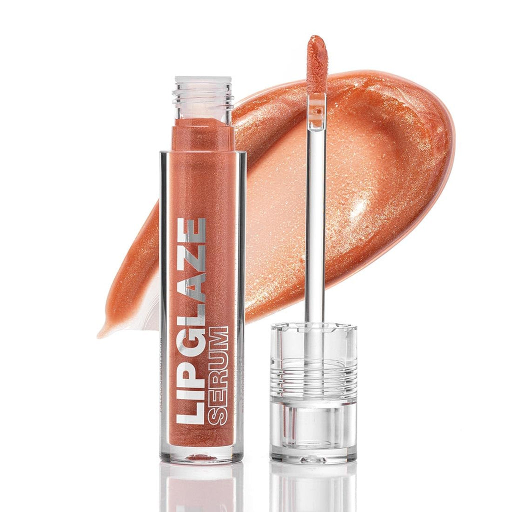 Palladio Lip Glaze Serum, Hydrating Lip Gloss with Peptides & Hyaluronic Acid for Plump, Smooth, and Nourished Lips – Vegan, High-Shine, Non-Sticky Finish (Blush Brulee)