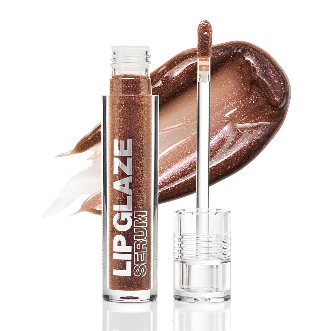 Palladio Lip Glaze Serum, Hydrating Lip Gloss with Peptides & Hyaluronic Acid for Plump, Smooth, and Nourished Lips – Vegan, High-Shine, Non-Sticky Finish (Blush Brulee)