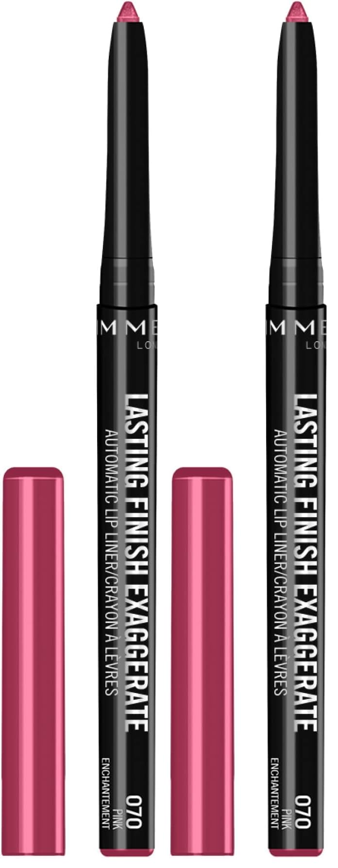 Rimmel Lasting Finish Exaggerate Automatic Lip Liner - Rich, Smooth Formula, Long Lasting - 70 Pink Enchantment, .01oz