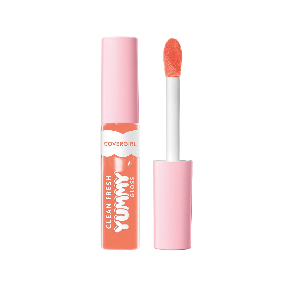 COVERGIRL Clean Fresh Yummy Lip Gloss, Sheer, Natural Scents, Vegan Formula - 100 Let's Get Fizzical, 0.33 fl oz