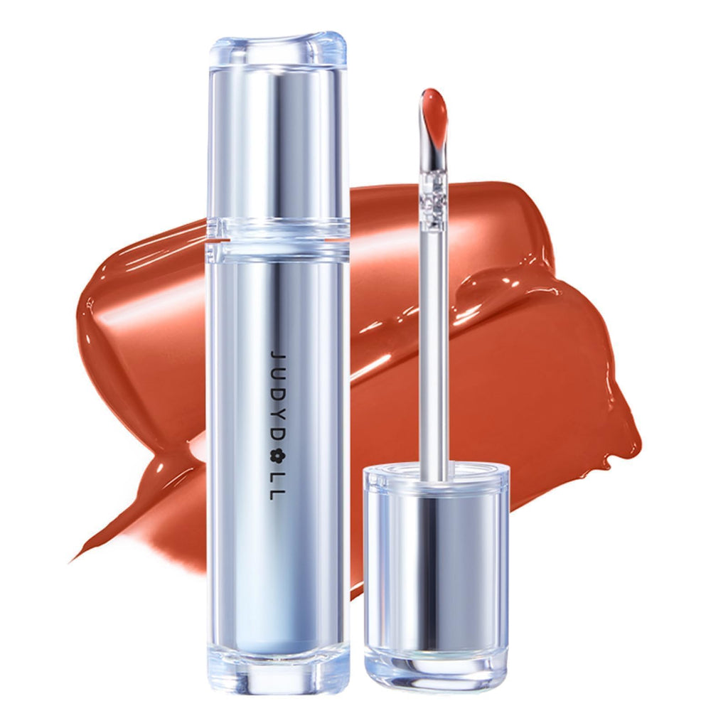 JUDYDOLL Ice Watery Lip Gloss, Moisturizing Liquid Lipstick with Hyaluronic Acid & Collagen,Long-lasting Mirror Lip Glazes with Iron Applicator(#10 Juiced Berry)