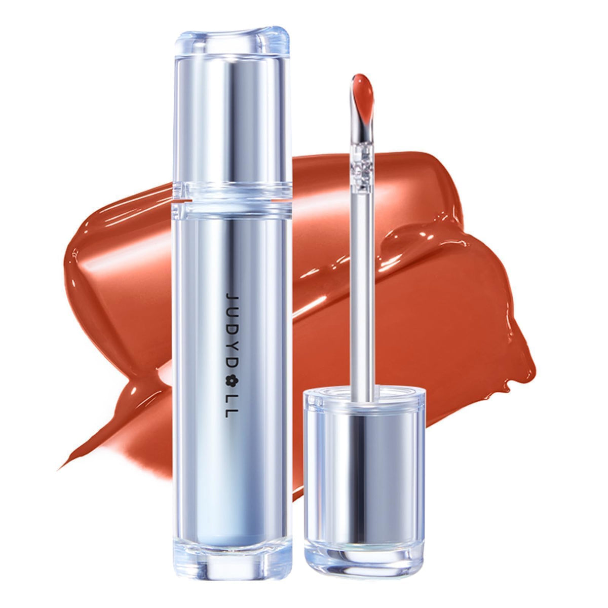 JUDYDOLL Ice Watery Lip Gloss, Moisturizing Liquid Lipstick with Hyaluronic Acid & Collagen,Long-lasting Mirror Lip Glazes with Iron Applicator(#10 Juiced Berry)