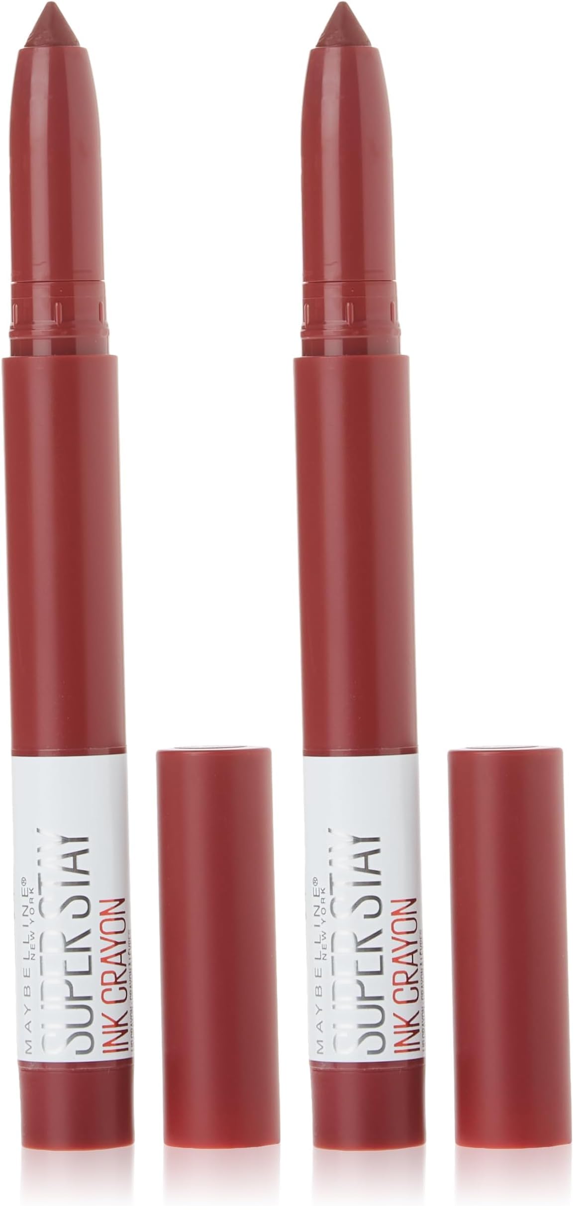 Maybelline Super Stay Ink Crayon Lipstick Makeup, Precision Tip Matte Lip Crayon with Built-in Sharpener, Longwear Up To 8Hrs, Lead The Way, Pink Beige, 1 Count