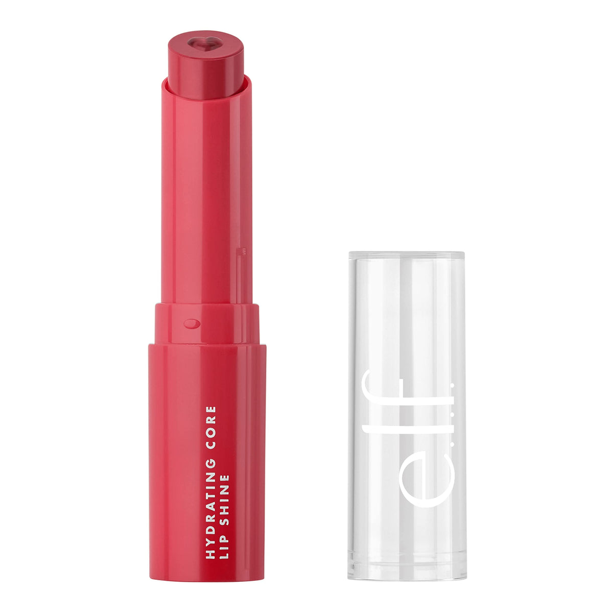 e.l.f. Hydrating Core Lip Shine with Shea Butter & Vitamin E, Tinted Lip Balm for A Smooth, Glossy Finish & Long-Lasting Moisture, Ecstatic Deep Berry