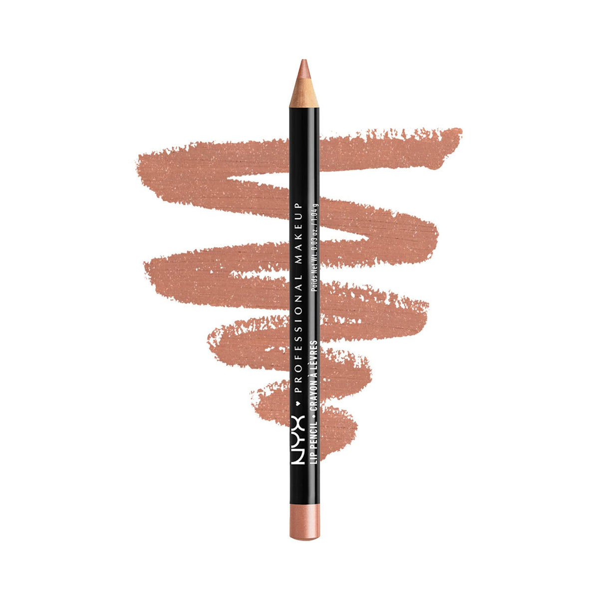 NYX PROFESSIONAL MAKEUP Slim Lip Pencil, Long-Lasting Creamy Lip Liner - Nude Pink