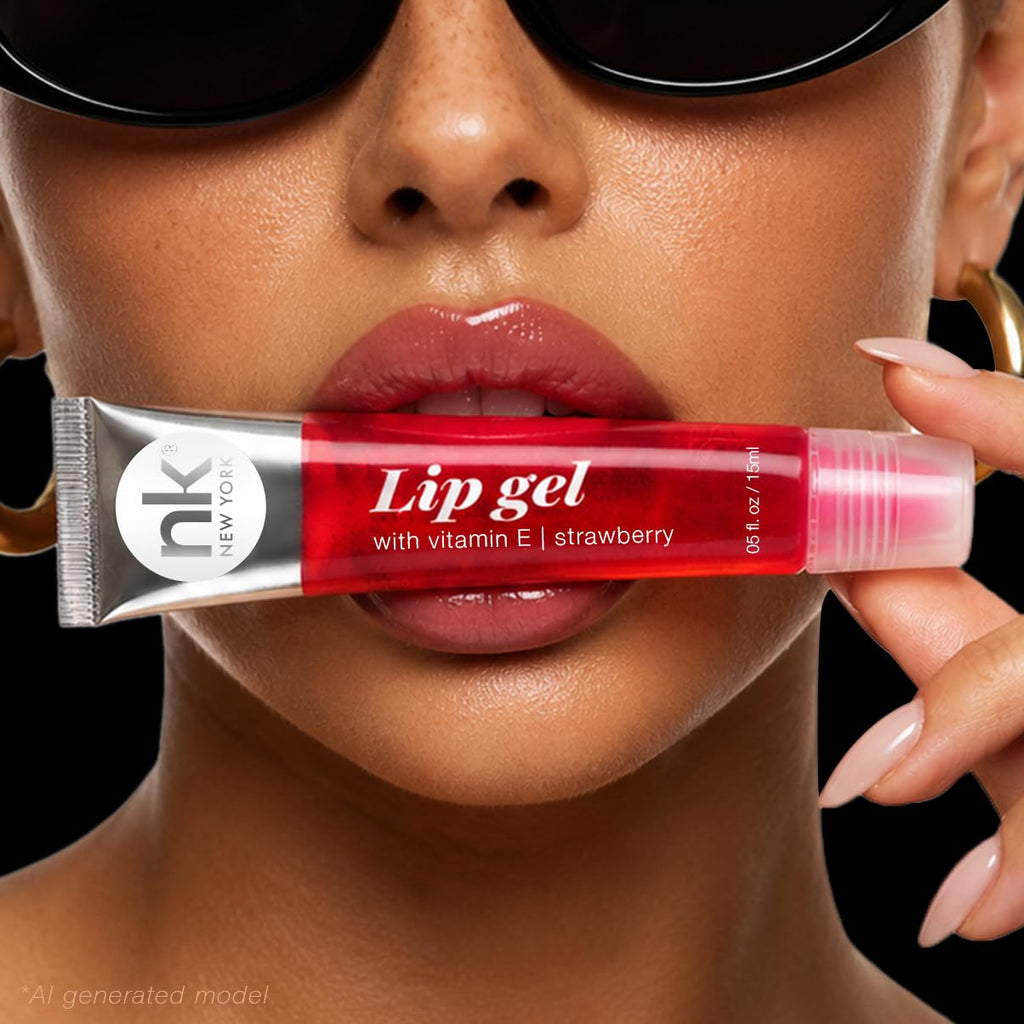 NICKA K NEW YORK, Hydrating Lip Gel Set, Assorted, Vitamin E, 5-Pack