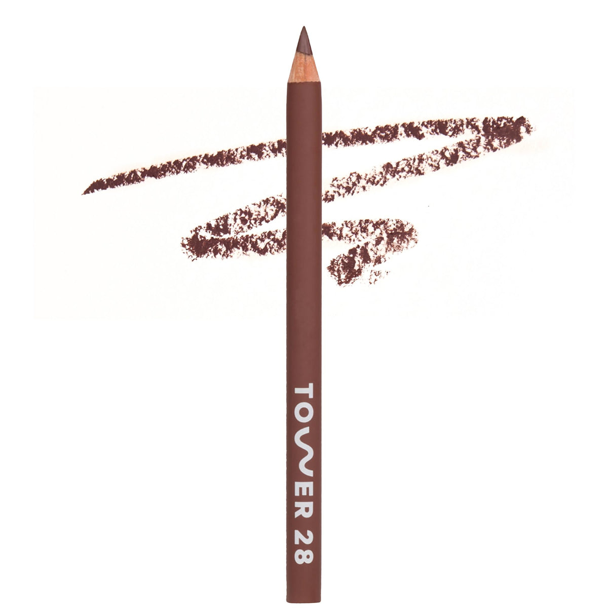 Tower 28 OneLiner - Multi-Use Creamy Lip Liner, Eyeliner & Face Makeup Pencil for Sensitive Skin - Hydrating, Vegan Formula with Shea Butter - Matte, Long-Lasting Finish - Warm Rose (1 Count)