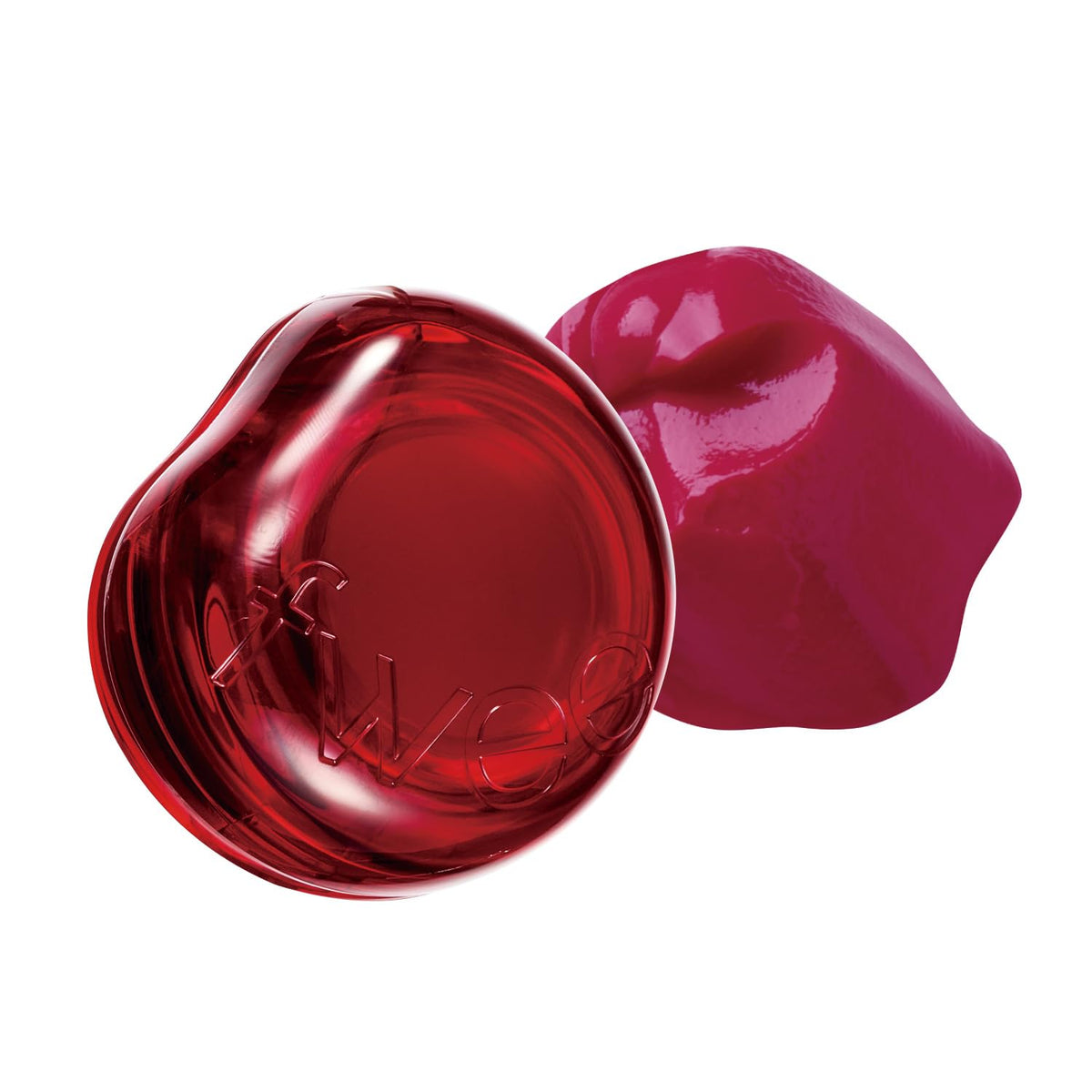 fwee Glowy Jelly Pot | Dewy Jelly Lip & Blush Color, Tinted Glow Balm, Dewy Buildable Finish – Rosy Glaze (Dusty Rose) | 0.14 oz