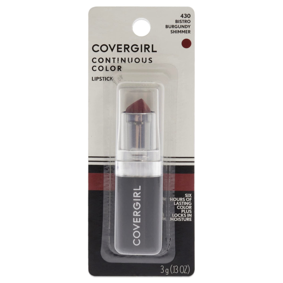 Covergirl Continuous Color Lipstick, 425 Vintage Wine, 0.13 Oz (Packaging May Vary)