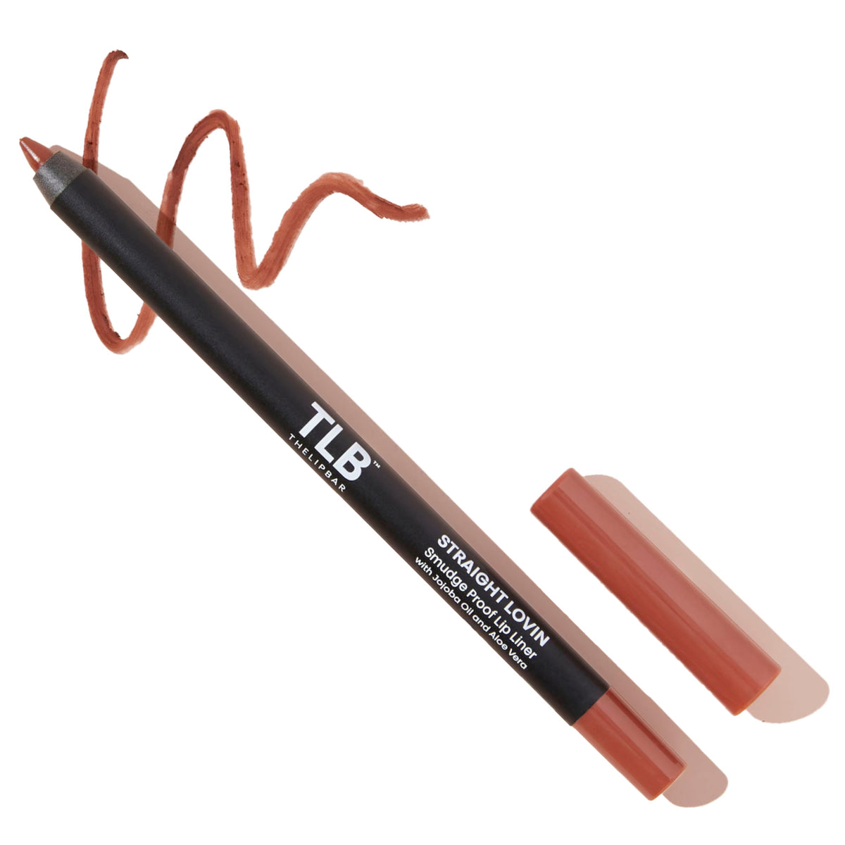 The Lip Bar - Lip Liner, Straight Facts (Dark Brown) - High Pigment & Super Creamy - Smudge Proof & Water Resistant - Jojoba Oil, Aloe Vera, Coconut Oil, & Vitamin E - Vegan & Cruelty Free - .042 oz