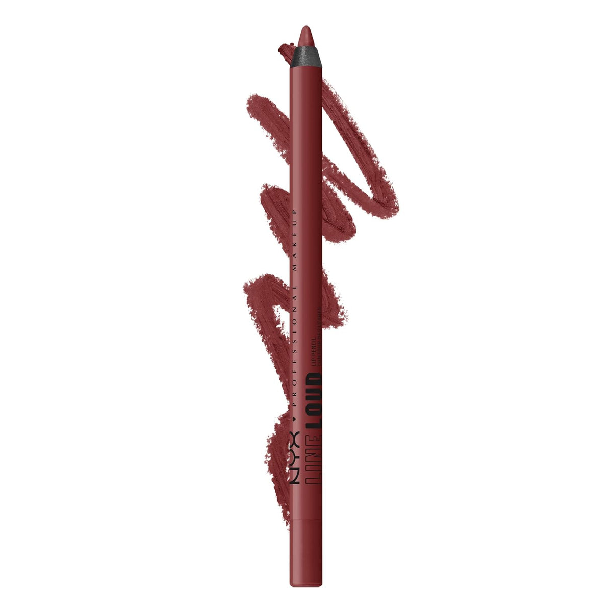 NYX PROFESSIONAL MAKEUP Line Loud Lip Liner, Longwear and Pigmented Lip Pencil with Jojoba Oil & Vitamin E - Rebel Kind (Chocolate Brown)