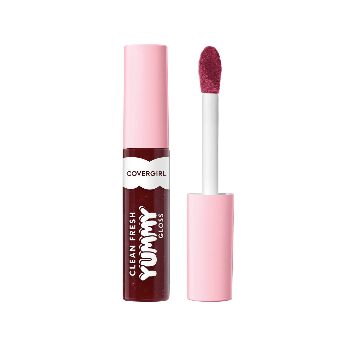 COVERGIRL Clean Fresh Yummy Lip Gloss, Sheer, Natural Scents, Vegan Formula - 100 Let's Get Fizzical, 0.33 fl oz