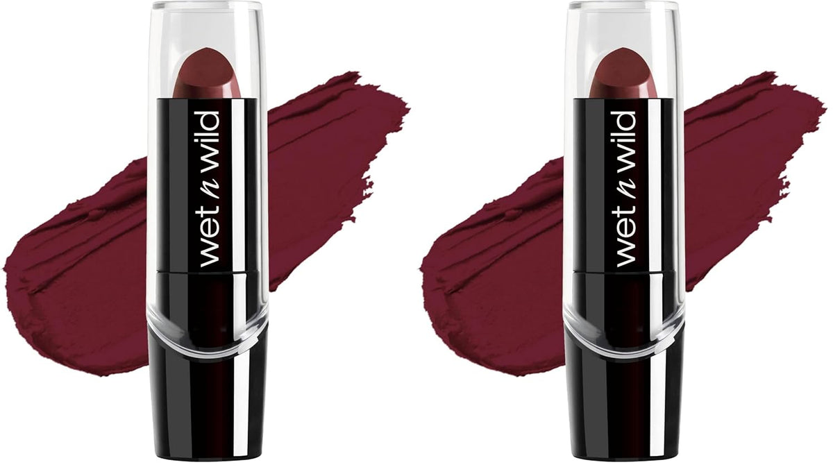 wet n wild Silk Finish Lipstick, Hydrating Rich Buildable Lip Color, Formulated with Vitamins A,E, & Macadamia for Ultimate Hydration, Cruelty-Free & Vegan - Just Garnet