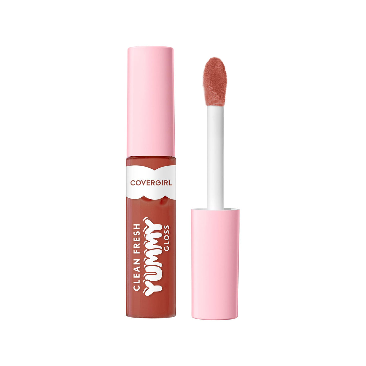 COVERGIRL Clean Fresh Yummy Lip Gloss, Sheer, Natural Scents, Vegan Formula - 100 Let's Get Fizzical, 0.33 fl oz