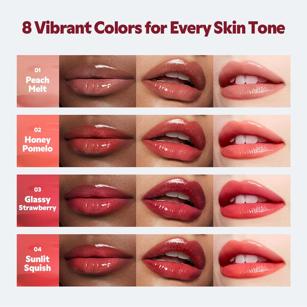 TIRTIR Glow Pop Tinted Lip Oil #06 Glaze Fudge | Korean makeup, Weightless Glossy Lip Tint Stain, Hydrating&Long Lasting, 74% Moisturizing Oil base Lip skincare, Nourishing Essence Lip Care, 0.15 Oz