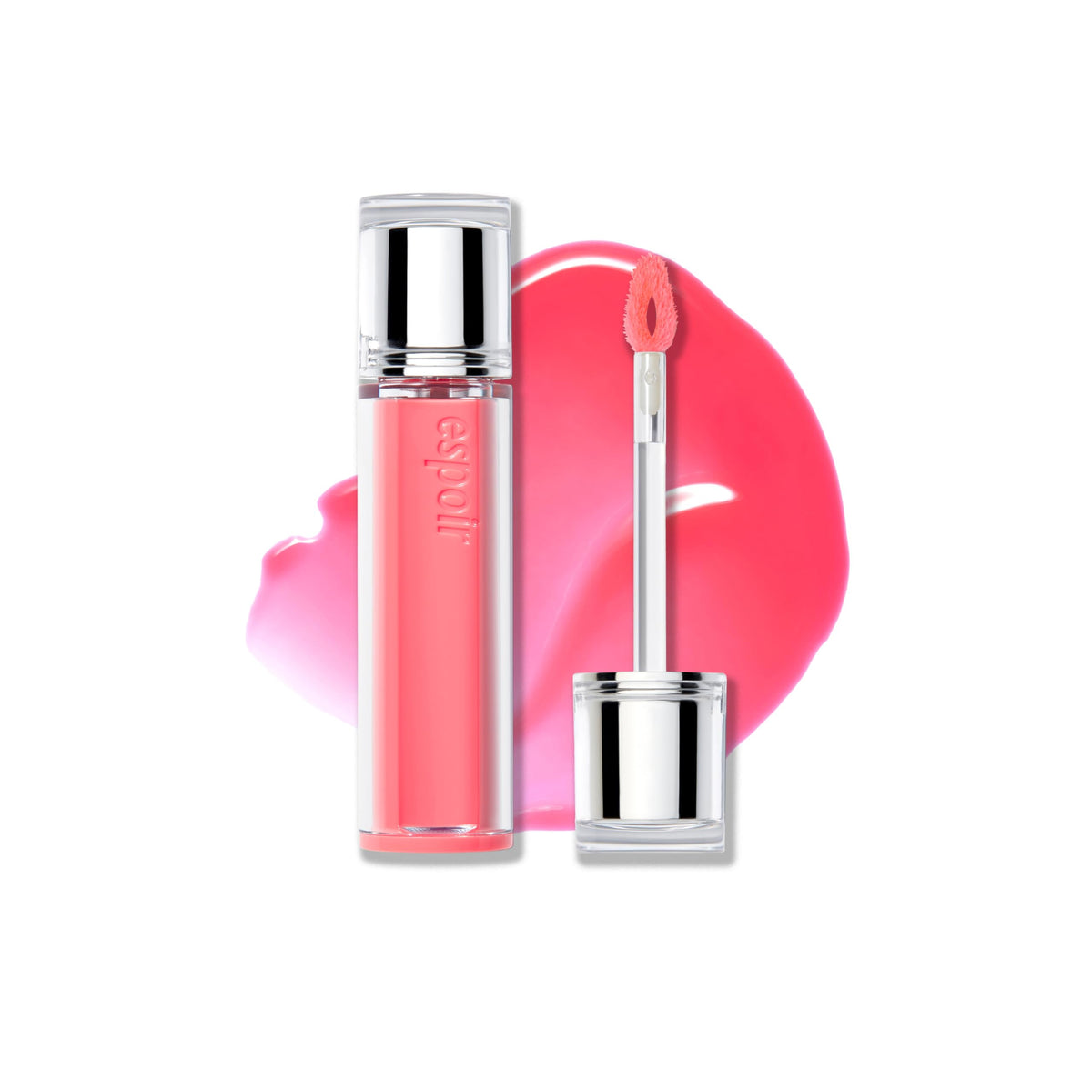 Espoir Couture Lip Tint Glaze #17 Ginger Peach | Volumizing Lip Stain with Juicy Texture, Long-Lasting & Vibrant Colors, Moisturizing & Hydrating, Glossy Formula, Vegan, Korean Makeup, 0.14 oz