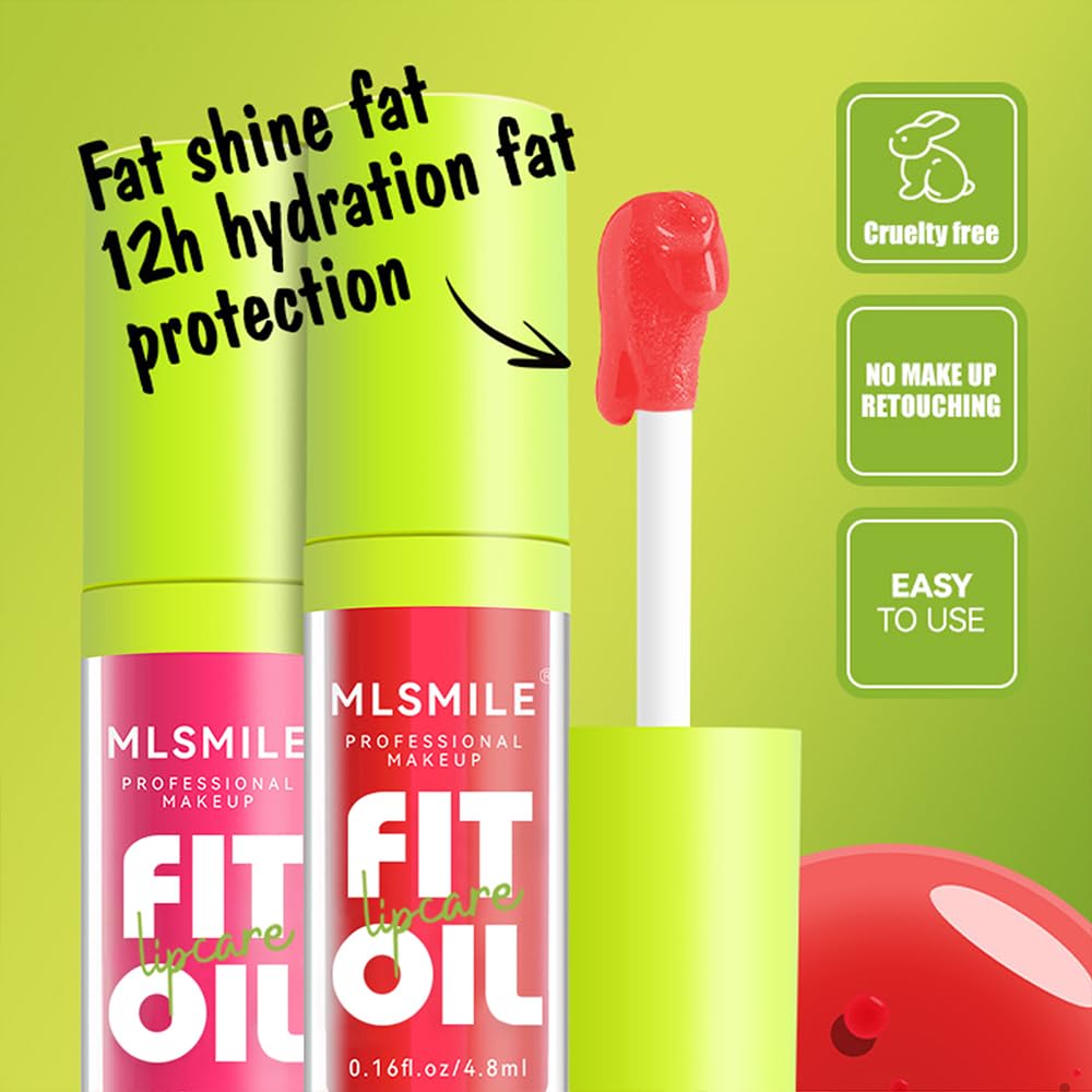 8 Colors Lip Oil Lip Glaze, Soft Brush Head Hydrating Lip Glow Oil,Shiny Transparent Lip Gloss Plumping,Long Lasting Nourishing Non-sticky Fresh Clear Smooth Lip Care (Set A＋B)