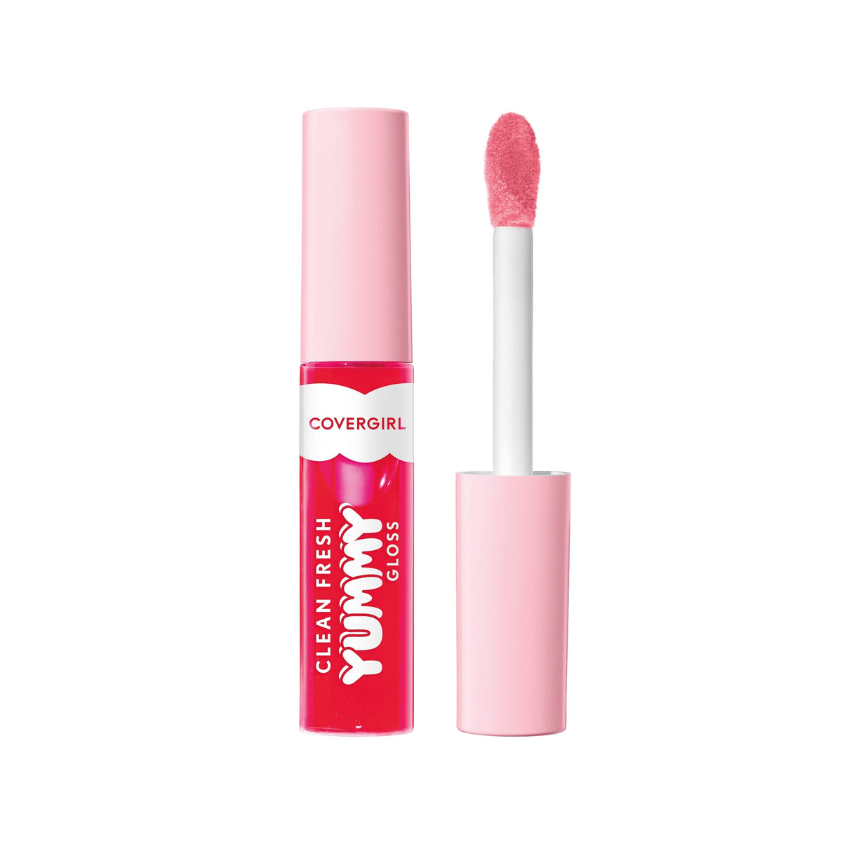 COVERGIRL Clean Fresh Yummy Lip Gloss, Sheer, Natural Scents, Vegan Formula - 100 Let's Get Fizzical, 0.33 fl oz