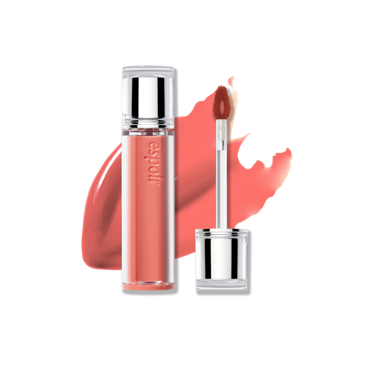 Espoir Couture Lip Tint Glaze #17 Ginger Peach | Volumizing Lip Stain with Juicy Texture, Long-Lasting & Vibrant Colors, Moisturizing & Hydrating, Glossy Formula, Vegan, Korean Makeup, 0.14 oz