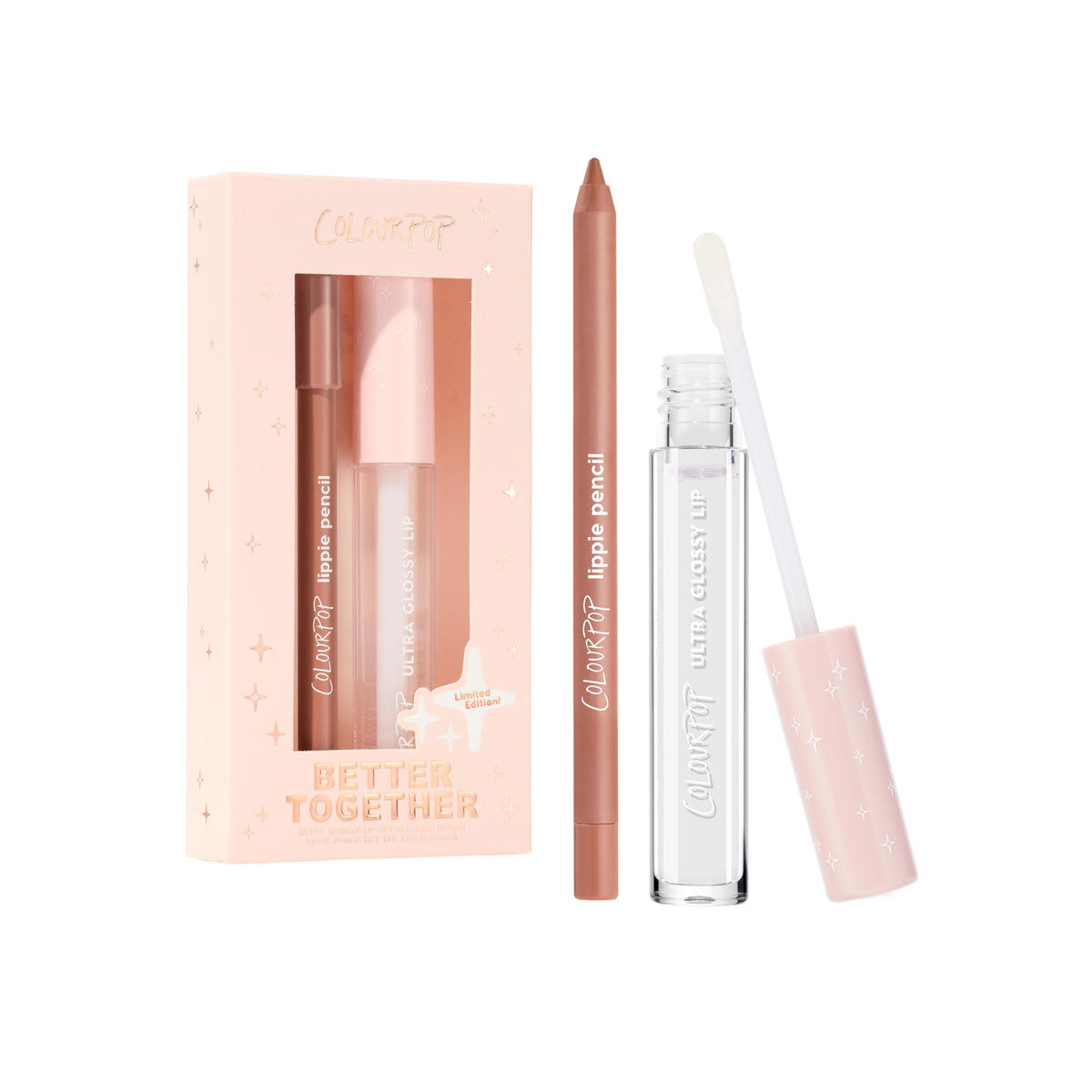 ColourPop Plum Glaze Lip Kit - High-Pigment, Long-Lasting & Sharpenable Lip Liner and Lip Gloss with High-Impact Color - Includes Shades For the Plot & Plum Cola (2 Count)