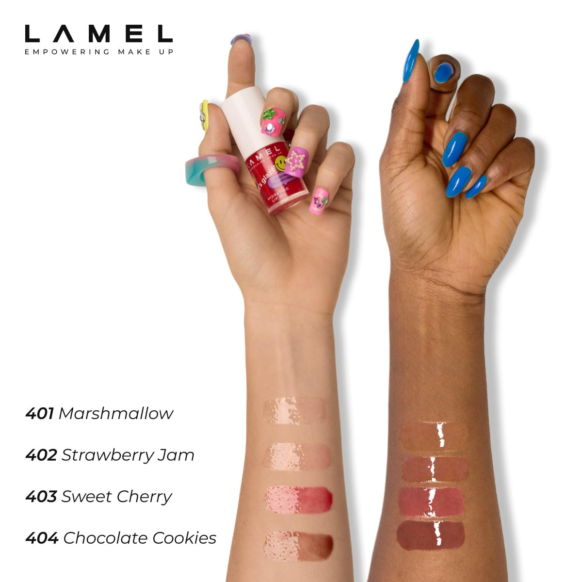 Lamel Hydrating Lip Oil LET`S GLAZE – Strawberry Jam, 0.13 fl.oz