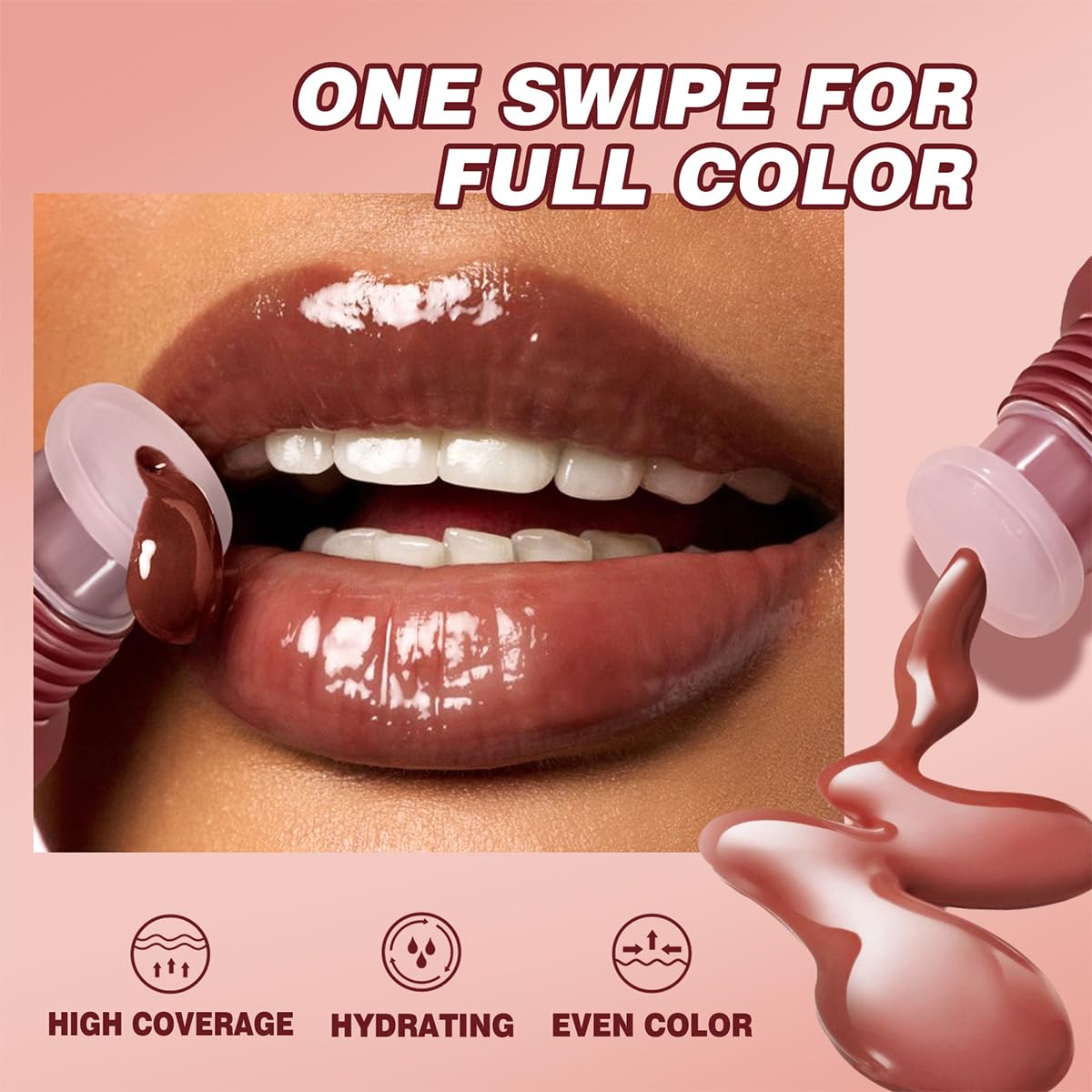 4 Colors Jelly Tinted Lip Serum Gloss Set for Women