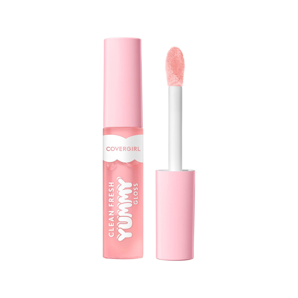 COVERGIRL Clean Fresh Yummy Lip Gloss, Sheer, Natural Scents, Vegan Formula - 100 Let's Get Fizzical, 0.33 fl oz