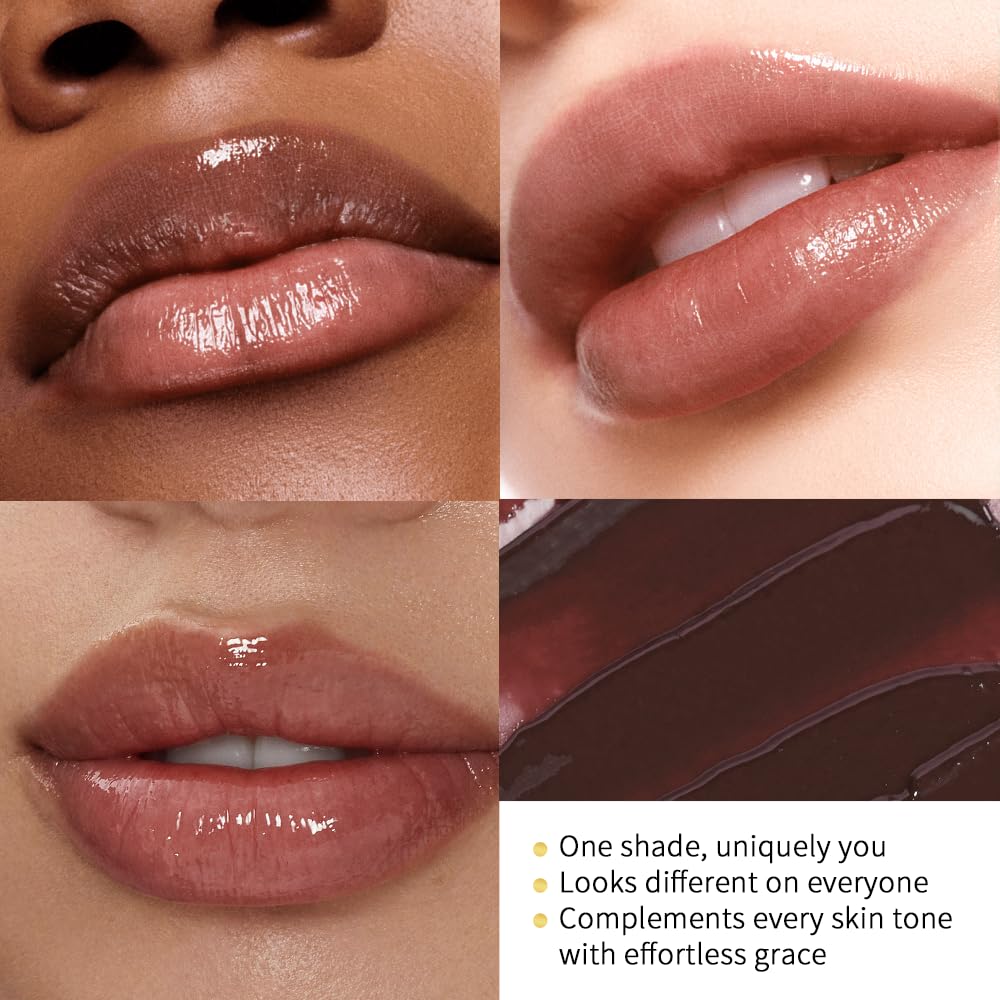Honey Lipstick Tinted Lip Balm - Sheer Hydrating Lipstick for All Skin Tones - Moisturizing Lip Color, Nourishing Lip Balm with a Hint of Natural Black Cherry Tint