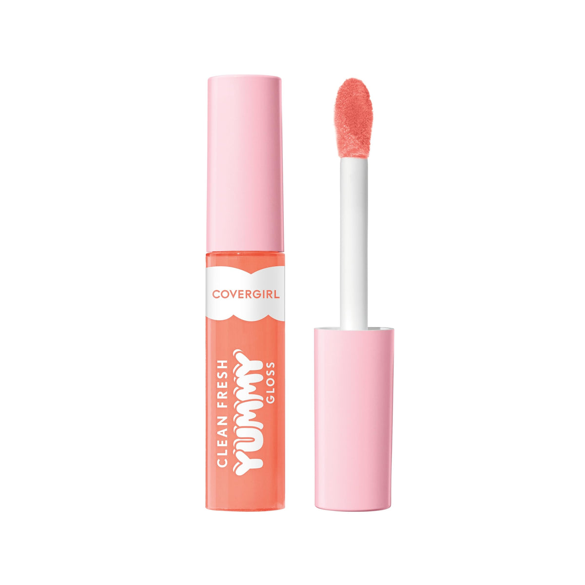 COVERGIRL Clean Fresh Yummy Lip Gloss, Sheer, Natural Scents, Vegan Formula - 100 Let's Get Fizzical, 0.33 fl oz