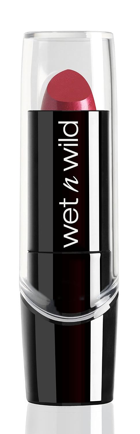 wet n wild Silk Finish Lipstick, Hydrating Rich Buildable Lip Color, Formulated with Vitamins A,E, & Macadamia for Ultimate Hydration, Cruelty-Free & Vegan - Just Garnet