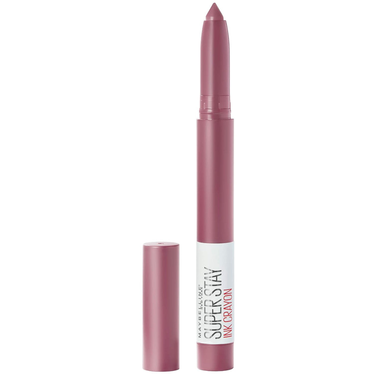 Maybelline Super Stay Ink Crayon Lipstick Makeup, Precision Tip Matte Lip Crayon with Built-in Sharpener, Longwear Up To 8Hrs, Lead The Way, Pink Beige, 1 Count