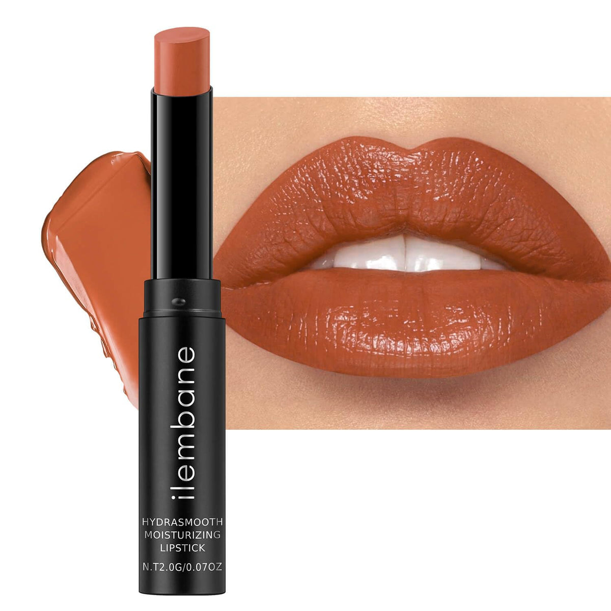 Cocoa Brown Hydrating Lipstick, Glossy Tinted Lip Balm - Cocoa