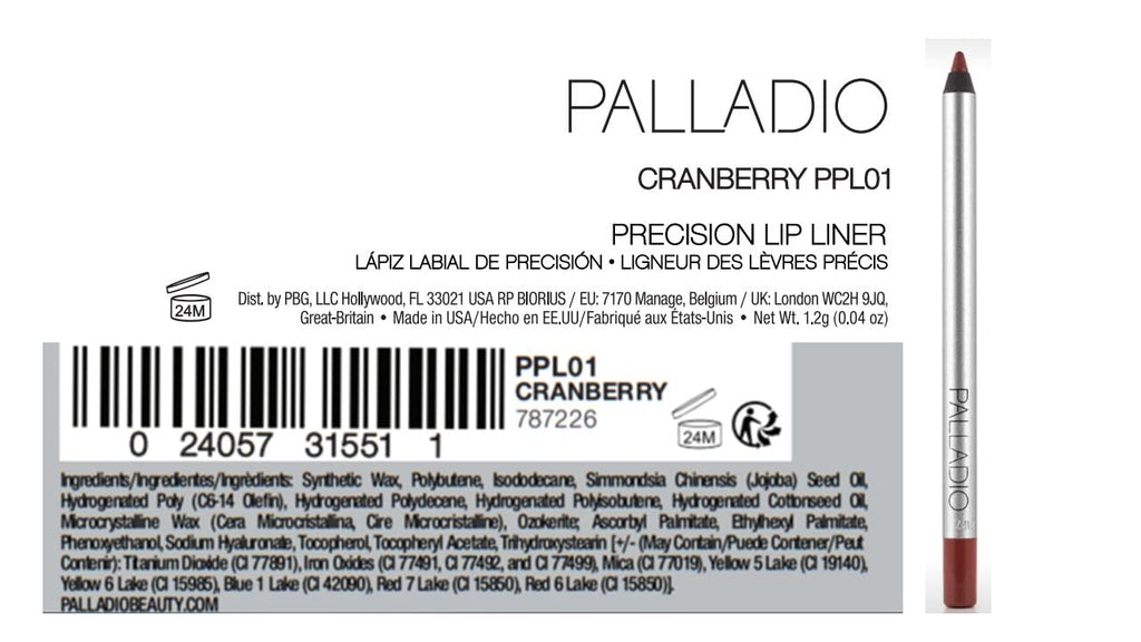 Palladio Precision Lipliner, Cranberry