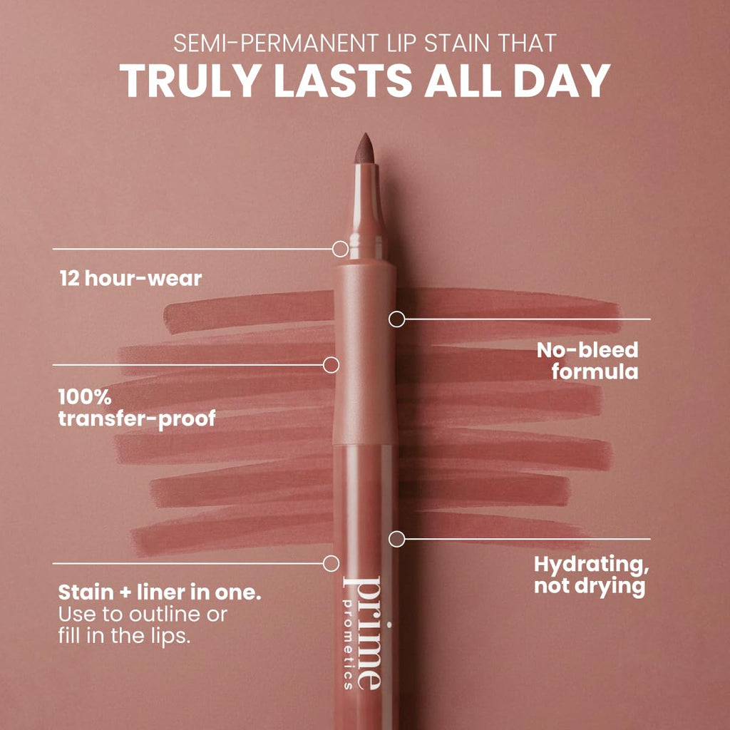 PRIME PROMETICS Forever Lip Stain for Mature Women (Nude)